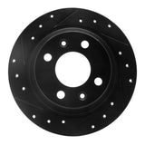R1 Concepts 86-98 Saab 9000 Rear Left Drilled & Slotted Black Brake Rotor by R1 Concepts RNC-633-65006L