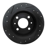 R1 Concepts 86-98 Saab 9000 Rear Right Drilled & Slotted Black Brake Rotor by R1 Concepts RNC-633-65006R