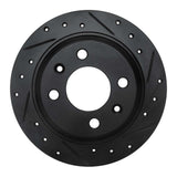 R1 Concepts 86-98 Saab 9000 Rear Right Drilled & Slotted Black Brake Rotor by R1 Concepts RNC-633-65006R
