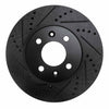 R1 Concepts 88-98 Saab 9000 Front Left Drilled & Slotted Black Brake Rotor