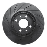 R1 Concepts 88-98 Saab 9000 Front Right Drilled & Slotted Black Brake Rotor by R1 Concepts RNC-633-65007R