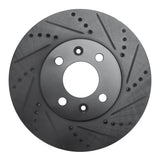 R1 Concepts 88-98 Saab 9000 Front Right Drilled & Slotted Black Brake Rotor by R1 Concepts RNC-633-65007R
