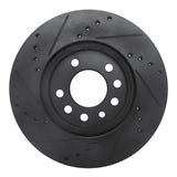 R1 Concepts 94-96 Saab 900 Front Right Drilled & Slotted Black Brake Rotor by R1 Concepts RNC-633-65008R