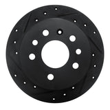 R1 Concepts 94-96 Saab 900 Rear Left Drilled & Slotted Black Brake Rotor by R1 Concepts RNC-633-65009L