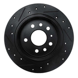 R1 Concepts 94-96 Saab 900 Rear Right Drilled & Slotted Black Brake Rotor by R1 Concepts RNC-633-65009R
