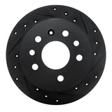 R1 Concepts 94-96 Saab 900 Rear Right Drilled & Slotted Black Brake Rotor by R1 Concepts RNC-633-65009R