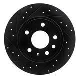 R1 Concepts 97-08 Chevrolet ASTRA (Mexico) Rear Left Drilled & Slotted Black Brake Rotor by R1 Concepts RNC-633-65010L