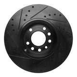 R1 Concepts 99-10 Chevrolet ASTRA (Mexico) Front Right Drilled & Slotted Black Brake Rotor by R1 Concepts RNC-633-65013R