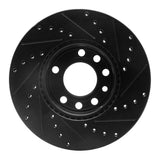 R1 Concepts 03-11 Cadillac BLS (Mexico) Front Left Drilled & Slotted Black Brake Rotor by R1 Concepts RNC-633-65015L