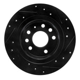 R1 Concepts 03-11 Cadillac BLS (Mexico) Rear Left Drilled & Slotted Black Brake Rotor by R1 Concepts RNC-633-65017L