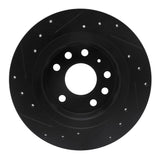 R1 Concepts 03-11 Cadillac BLS (Mexico) Rear Right Drilled & Slotted Black Brake Rotor by R1 Concepts RNC-633-65017R