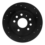 R1 Concepts 03-11 Cadillac BLS (Mexico) Rear Right Drilled & Slotted Black Brake Rotor by R1 Concepts RNC-633-65017R