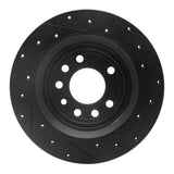 R1 Concepts 08-11 Saab 9-3 Rear Left Drilled & Slotted Black Brake Rotor by R1 Concepts RNC-633-65020L