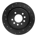 R1 Concepts 08-11 Saab 9-3 Rear Left Drilled & Slotted Black Brake Rotor by R1 Concepts RNC-633-65020L