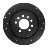 R1 Concepts 08-11 Saab 9-3 Rear Right Drilled & Slotted Black Brake Rotor by R1 Concepts RNC-633-65020R