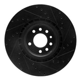 R1 Concepts 08-11 Saab 9-3 Front Left Drilled & Slotted Black Brake Rotor by R1 Concepts RNC-633-65021L