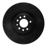 R1 Concepts 08-11 Saab 9-3 Front Left Drilled & Slotted Black Brake Rotor by R1 Concepts RNC-633-65021L