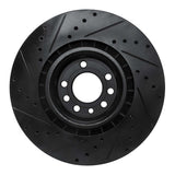 R1 Concepts 08-11 Saab 9-3 Front Right Drilled & Slotted Black Brake Rotor by R1 Concepts RNC-633-65021R