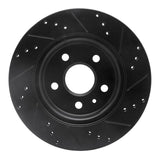 R1 Concepts 10-25 Buick Allure Rear Left Drilled & Slotted Black Brake Rotor by R1 Concepts RNC-633-65024L