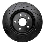 R1 Concepts 10-25 Buick Regal Rear Right Drilled & Slotted Black Brake Rotor by R1 Concepts RNC-633-65024R
