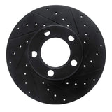 R1 Concepts 67-70 American Motors Javelin Front Right Drilled & Slotted Black Brake Rotor by R1 Concepts RNC-633-66006R