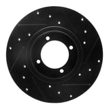 R1 Concepts 74-78 Nissan 260Z Front Left Drilled & Slotted Black Brake Rotor by R1 Concepts RNC-633-67004L