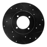 R1 Concepts 74-78 Nissan 260Z Front Right Drilled & Slotted Black Brake Rotor by R1 Concepts RNC-633-67004R