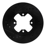 R1 Concepts 79-83 Nissan 280ZX Front Left Drilled & Slotted Black Brake Rotor by R1 Concepts RNC-633-67005L