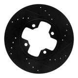 R1 Concepts 79-83 Nissan 280ZX Front Right Drilled & Slotted Black Brake Rotor by R1 Concepts RNC-633-67005R