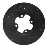 R1 Concepts 81-88 Nissan Maxima Front Left Drilled & Slotted Black Brake Rotor by R1 Concepts RNC-633-67008L