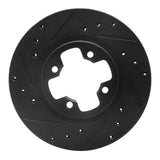 R1 Concepts 81-88 Nissan Maxima Front Left Drilled & Slotted Black Brake Rotor by R1 Concepts RNC-633-67008L