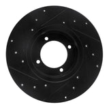 R1 Concepts 70-73 Nissan 240Z Front Right Drilled & Slotted Black Brake Rotor by R1 Concepts RNC-633-67009R