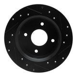 R1 Concepts 79-81 Nissan 200SX Rear Left Drilled & Slotted Black Brake Rotor by R1 Concepts RNC-633-67010L