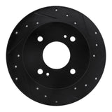 R1 Concepts 79-81 Nissan 200SX Rear Right Drilled & Slotted Black Brake Rotor by R1 Concepts RNC-633-67010R