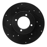 R1 Concepts 80-83 Nissan 200SX Front Left Drilled & Slotted Black Brake Rotor by R1 Concepts RNC-633-67011L