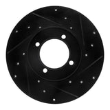 R1 Concepts 80-83 Nissan 200SX Front Right Drilled & Slotted Black Brake Rotor by R1 Concepts RNC-633-67011R