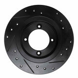 R1 Concepts 82-86 Nissan SENTRA Front Left Drilled & Slotted Black Brake Rotor by R1 Concepts RNC-633-67013L