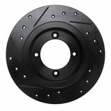 R1 Concepts 82-86 Nissan Pulsar NX Front Right Drilled & Slotted Black Brake Rotor by R1 Concepts RNC-633-67013R