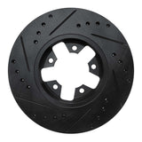 R1 Concepts 1984-1989 Nissan 300ZX Front Right Drilled & Slotted Black Brake Rotor by R1 Concepts RNC-633-67017R