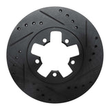 R1 Concepts 1984-1989 Nissan 300ZX Front Right Drilled & Slotted Black Brake Rotor by R1 Concepts RNC-633-67017R
