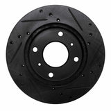 R1 Concepts 85-89 Nissan STANZA Front Left Drilled & Slotted Black Brake Rotor by R1 Concepts RNC-633-67022L