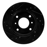 R1 Concepts 85-89 Nissan STANZA Front Right Drilled & Slotted Black Brake Rotor by R1 Concepts RNC-633-67022R
