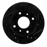 R1 Concepts 85-89 Nissan STANZA Front Right Drilled & Slotted Black Brake Rotor by R1 Concepts RNC-633-67022R