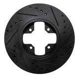 R1 Concepts 84-85 Nissan 300ZX Front Left Drilled & Slotted Black Brake Rotor by R1 Concepts RNC-633-67023L