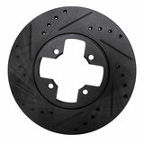 R1 Concepts 84-85 Nissan 300ZX Front Left Drilled & Slotted Black Brake Rotor by R1 Concepts RNC-633-67023L
