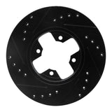 R1 Concepts 84-85 Nissan 300ZX Front Right Drilled & Slotted Black Brake Rotor by R1 Concepts RNC-633-67023R
