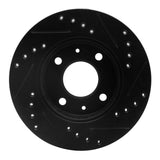 R1 Concepts 86-17 Nissan NX Front Left Drilled & Slotted Black Brake Rotor by R1 Concepts RNC-633-67024L