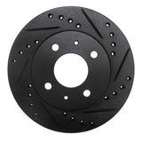 R1 Concepts 86-17 Nissan Pulsar NX Front Right Drilled & Slotted Black Brake Rotor by R1 Concepts RNC-633-67024R