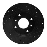 R1 Concepts 89-13 Infiniti G20 Front Left Drilled & Slotted Black Brake Rotor by R1 Concepts RNC-633-67028L