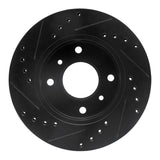 R1 Concepts 89-13 Infiniti G20 Front Right Drilled & Slotted Black Brake Rotor by R1 Concepts RNC-633-67028R